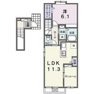 ファームヒルズ【2階】の間取り
