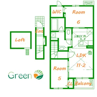 サンフローラ桜樹【2階】の間取り