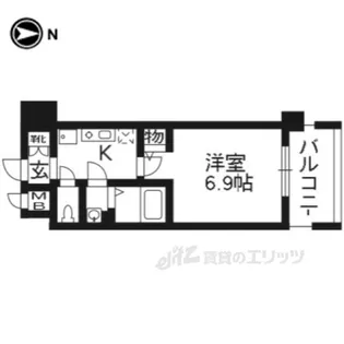 アスヴェル京都七条通【9階】の間取り