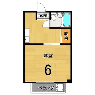 リバーハイツ梅津【1階】の間取り