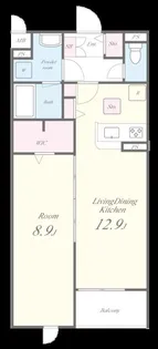 神奈川県横浜市南区井土ケ谷下町【アパート】の間取り