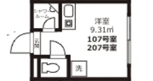 カーサ・ミモザ【1階】の間取り