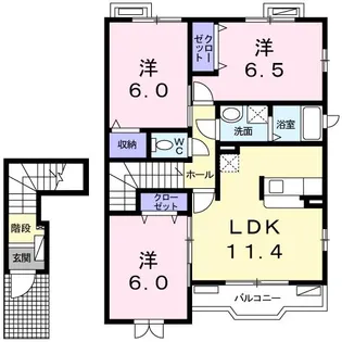 レジデンス K&B【2階】の間取り