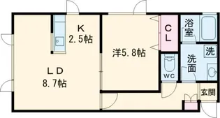 レザングレーヌII【2階】の間取り