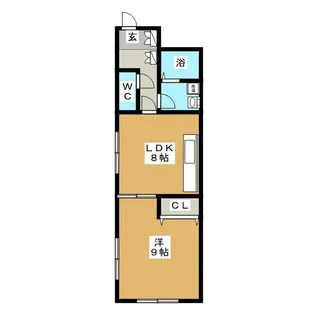 ヒルズ三内【1階】の間取り