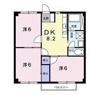 広島県広島市東区温品5【アパート】の間取り