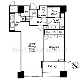 パークコート赤坂 ザ タワー【4階】の間取り