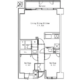 パークフロント中野新井薬師【14階】の間取り