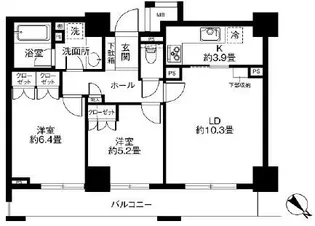 ファミール月島グランスイートタワー【25階】の間取り