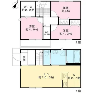 埼玉県さいたま市北区宮原町2【一戸建】の間取り