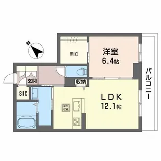 フェリシード五橋【1階】の間取り