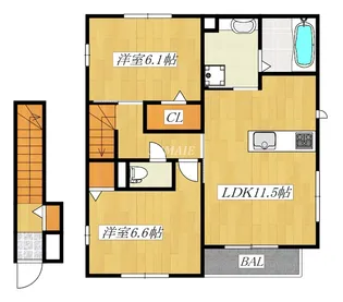 フルール【2階】の間取り