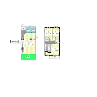 愛知県名古屋市名東区西里町2【一戸建】の間取り