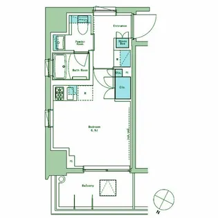 ブラウ戸越銀座スカイ【2階】の間取り