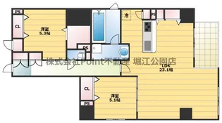 大阪府大阪市中央区淡路町1【マンション】の間取り