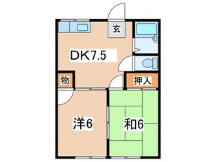 ハイム小国1【2階】の間取り
