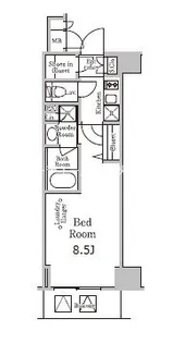 レジディア千駄木【2階】の間取り