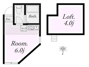 ユナイト台町モンテビアンコ【2階】の間取り