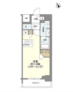 東京都港区新橋4【マンション】の間取り