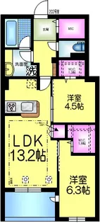 千葉県千葉市中央区登戸5【マンション】の間取り