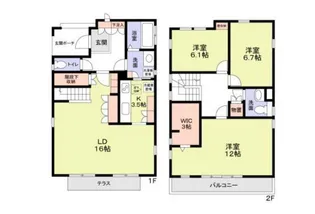 東京都世田谷区東玉川1【一戸建】の間取り