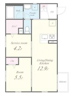 シエルクレール南千住【3階】の間取り