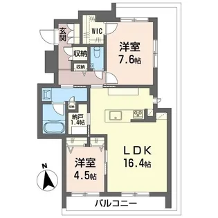 シエル モンティ【3階】の間取り
