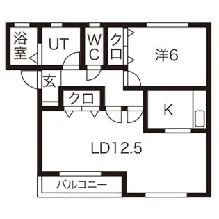 コーポ JKL K棟【2階】の間取り