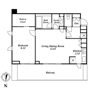KDXレジデンス半蔵門【8階】の間取り