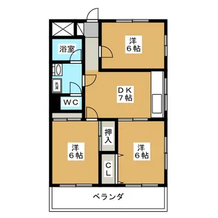 第3グリーンマンション【1階】の間取り