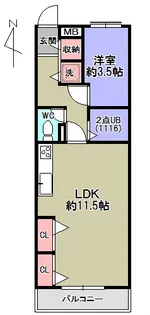 メープルコート芝【2階】の間取り