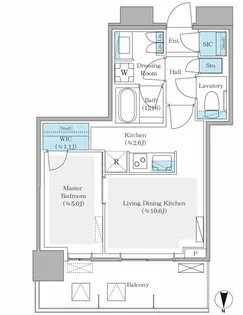 パークシティ中野ザタワー ブリーズ【10階】の間取り