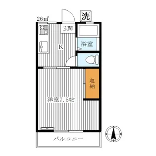 シャトル安田【2階】の間取り