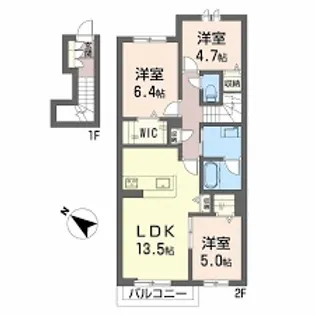 サワーソレアード【2階】の間取り