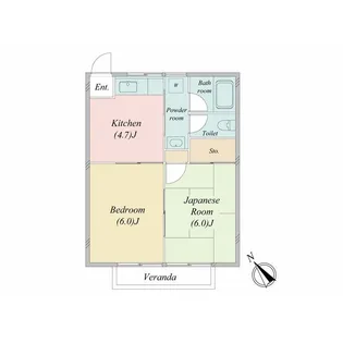 第5もえぎ野ハイツ【2階】の間取り