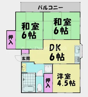 メロディーしみず【3階】の間取り