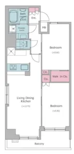 レジディア銀座東【10階】の間取り