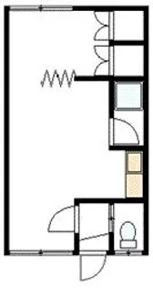 川端410ハイツA.B【1階】の間取り