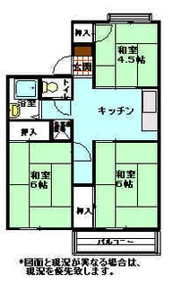 シマミハイツ【2階】の間取り