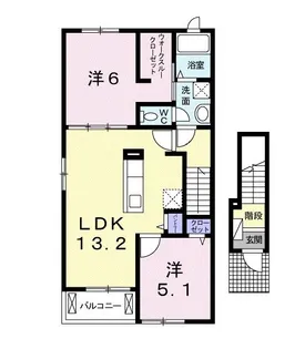 ルチェンテ F【2階】の間取り