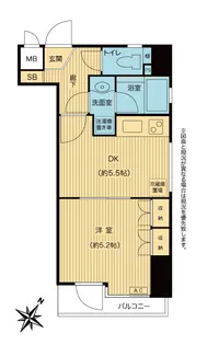 グランドパーク渋谷ブランシェ【4階】の間取り