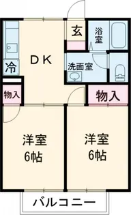 セジュール南 2号棟【1階】の間取り