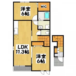 サニーヴィレッジC【2階】の間取り
