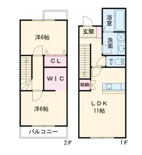 グランスタ馬場山Dコートの間取り