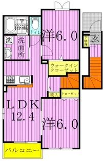 サンファミリーB【2階】の間取り