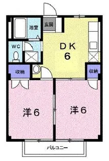 コーポサンスカイ【1階】の間取り