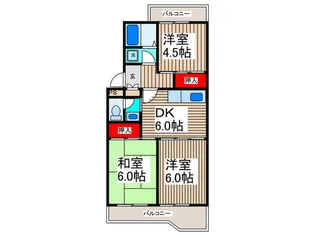 メゾンサンヒルズ【1階】の間取り