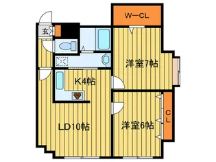 キャッスル福住96【2階】の間取り