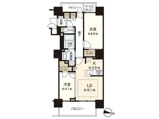 ブランズ札幌大通東【7階】の間取り
