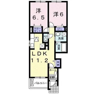 アルモニーラティエII【1階】の間取り